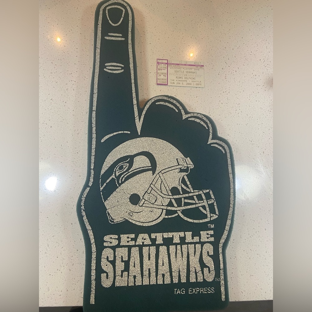 Vintage Seattle Seahawks licensed nfl foam finger